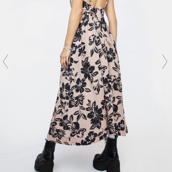 NWT Free People The Perfect Midi Sun Dress $148 Sand Combo XS - Picture 4 of 15